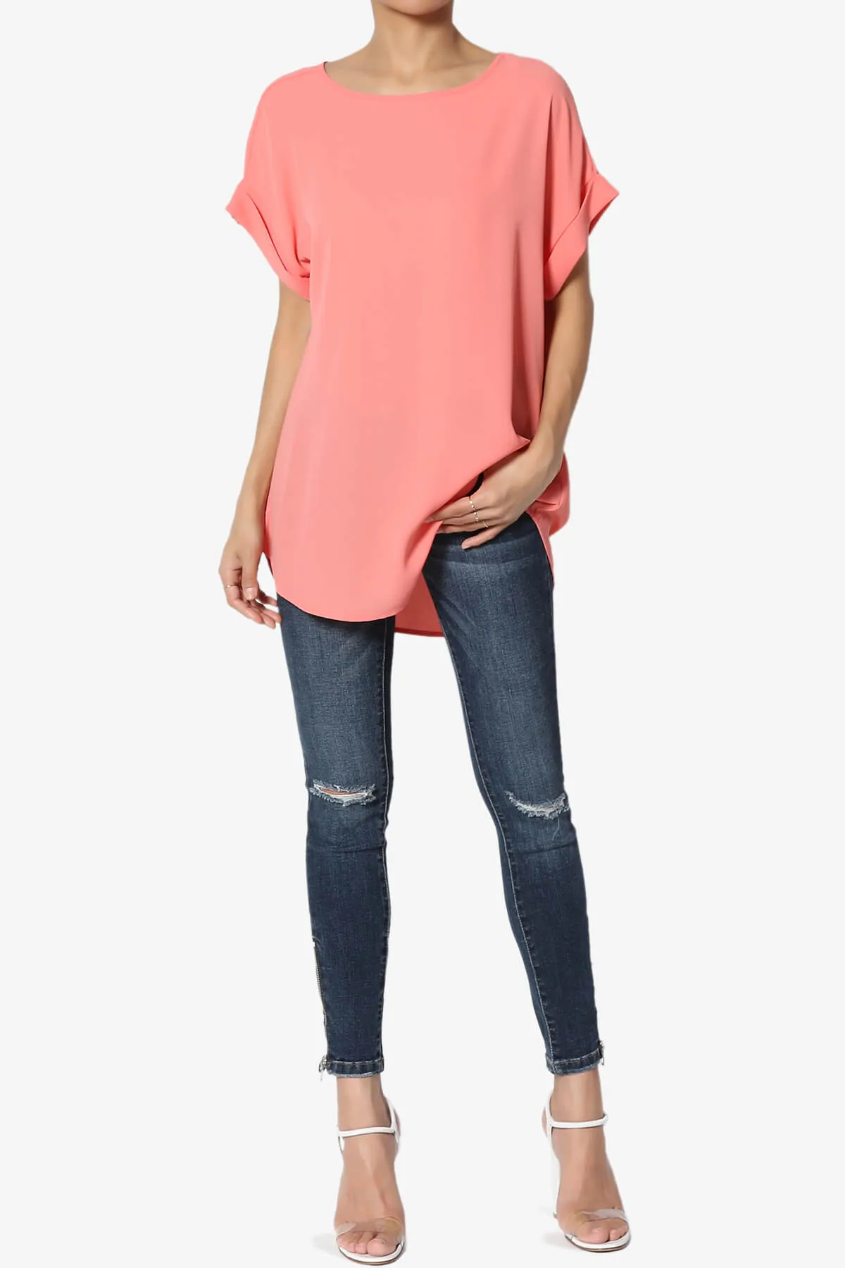 Juliette Boat Neck Chiffon Top