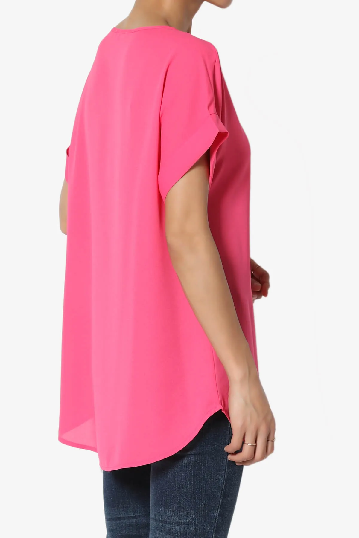 Juliette Boat Neck Chiffon Top
