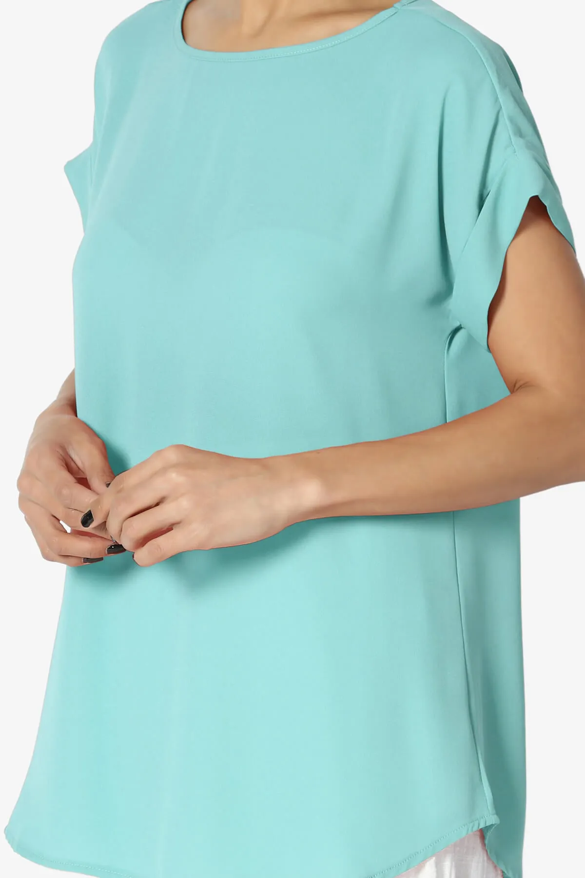 Juliette Boat Neck Chiffon Top