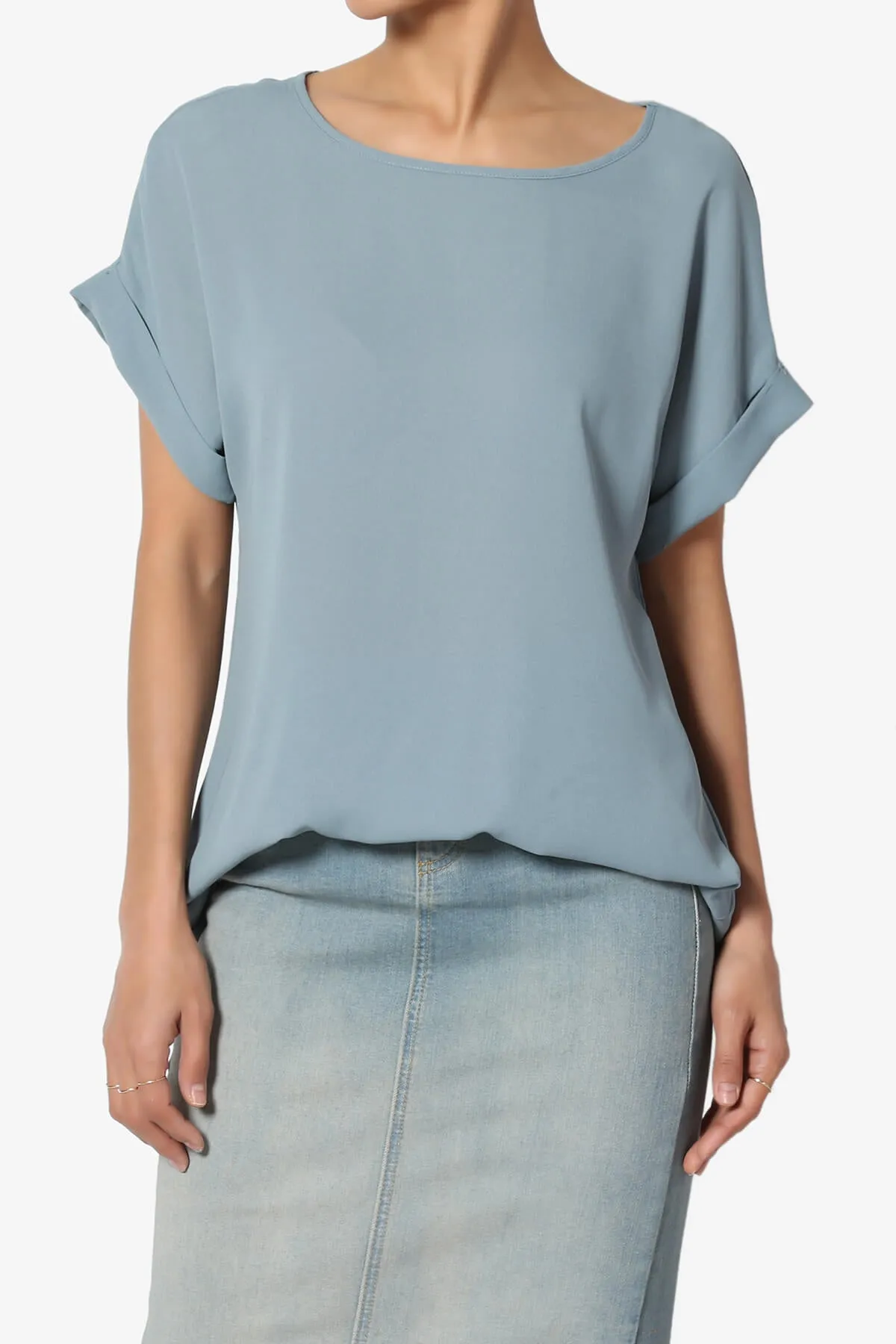 Juliette Boat Neck Chiffon Top