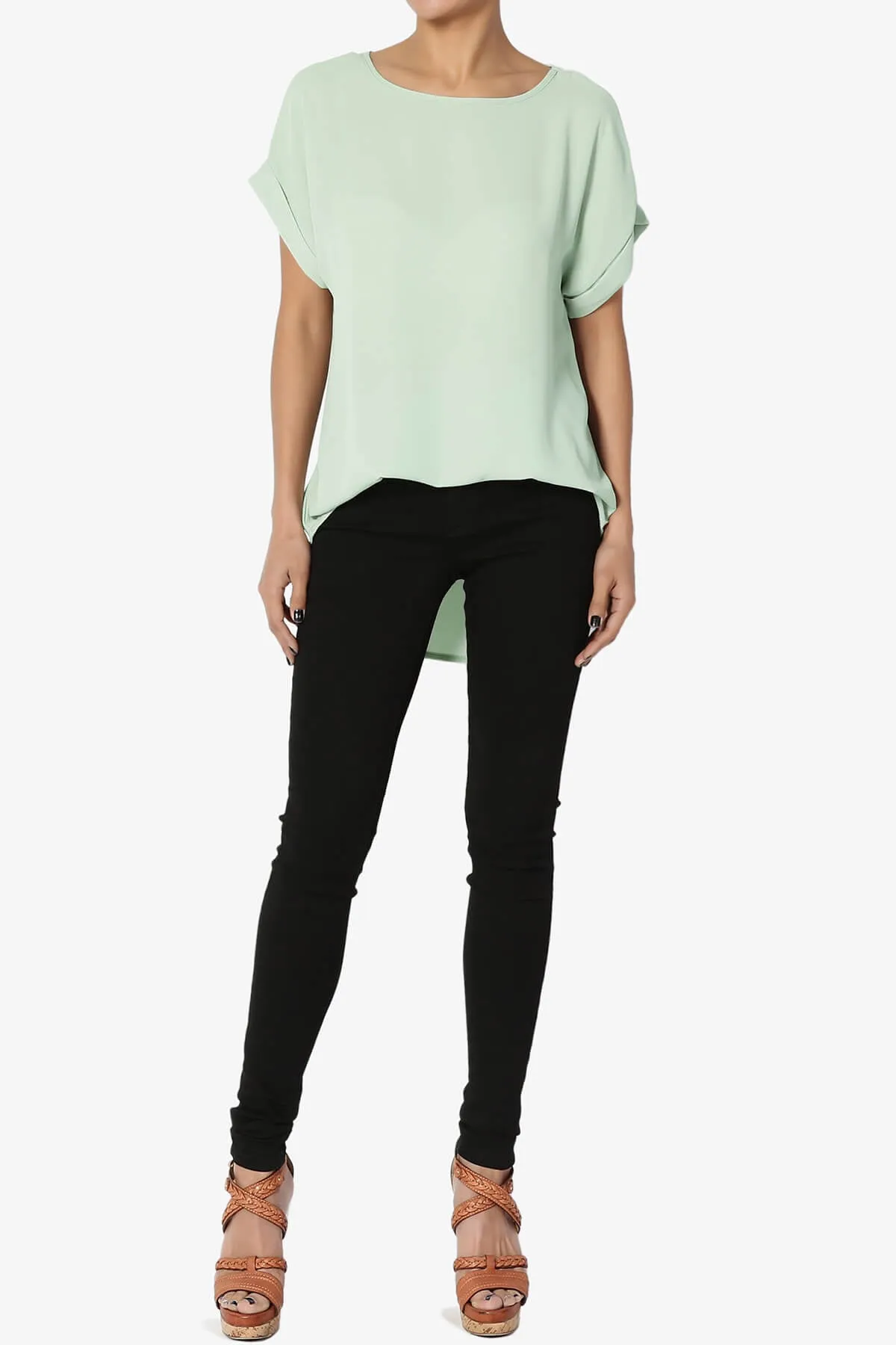 Juliette Boat Neck Chiffon Top