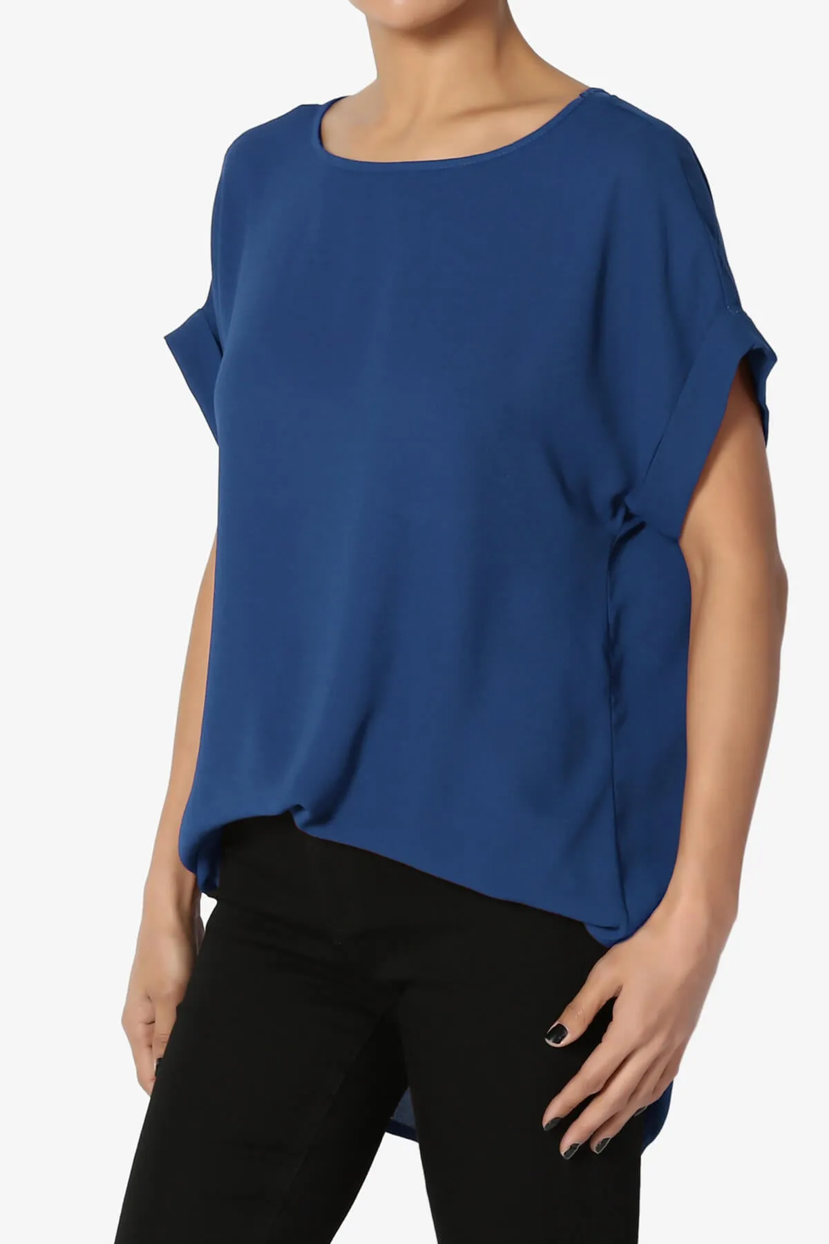 Juliette Boat Neck Chiffon Top