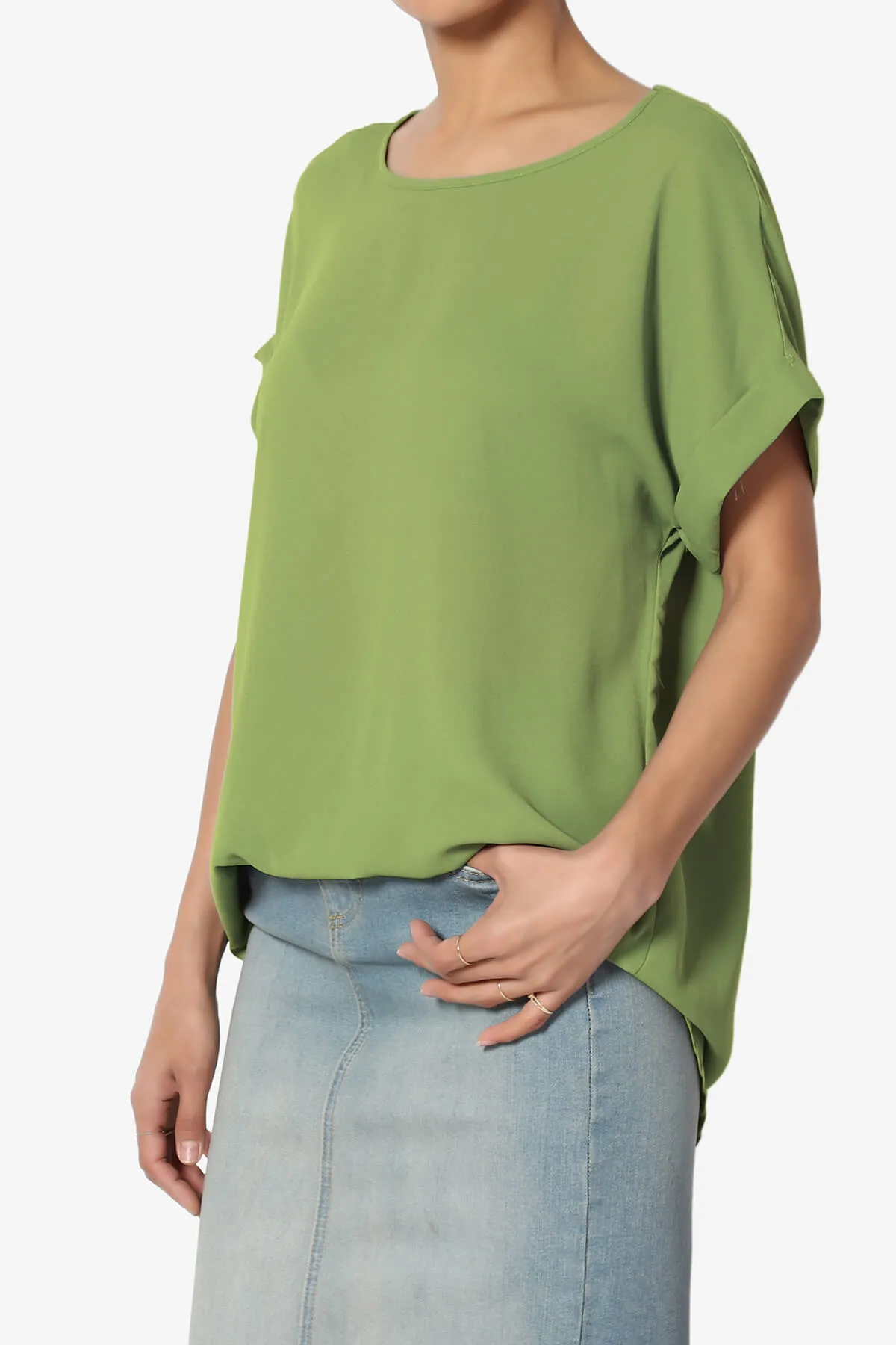 Juliette Boat Neck Chiffon Top