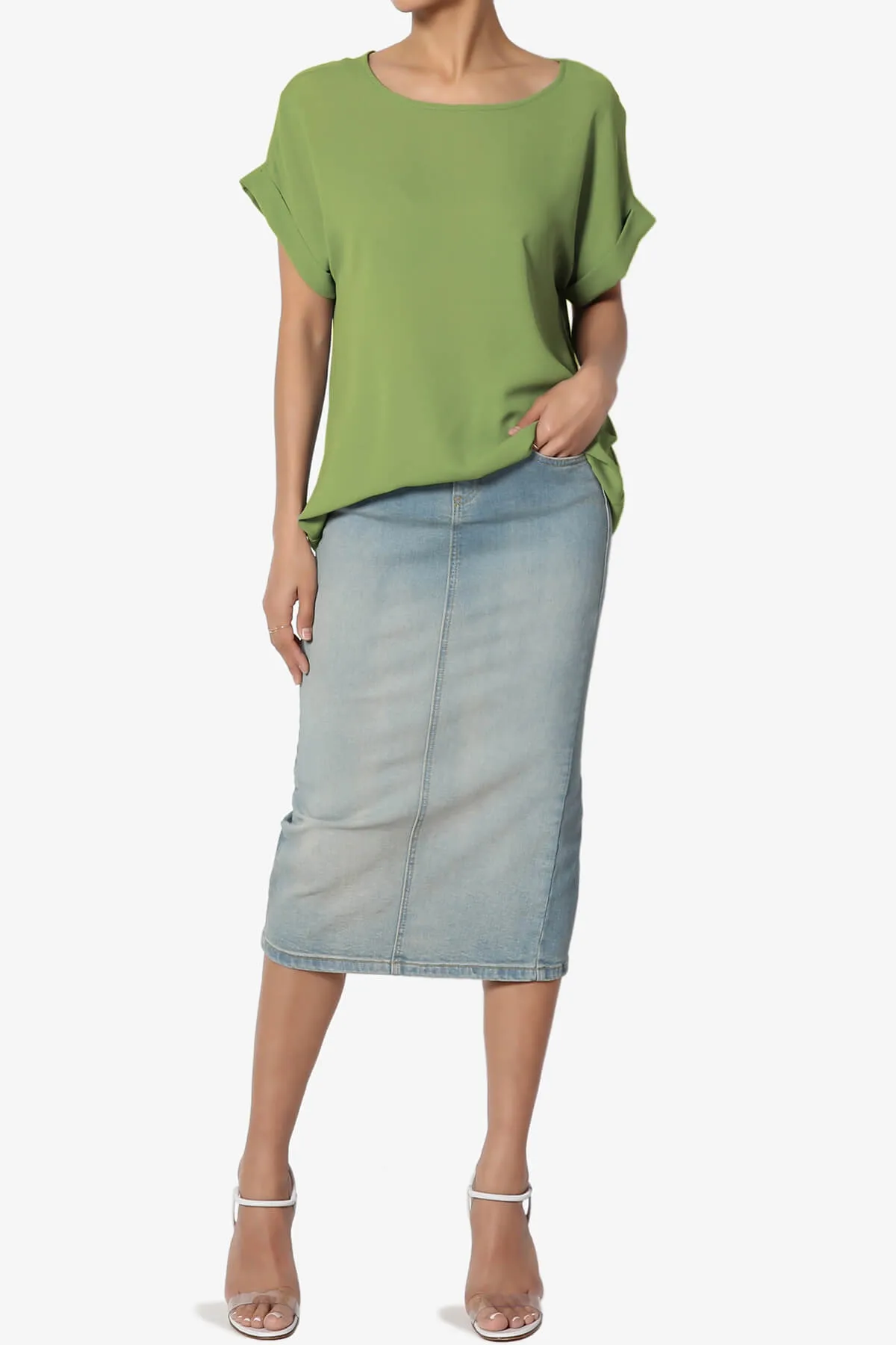Juliette Boat Neck Chiffon Top