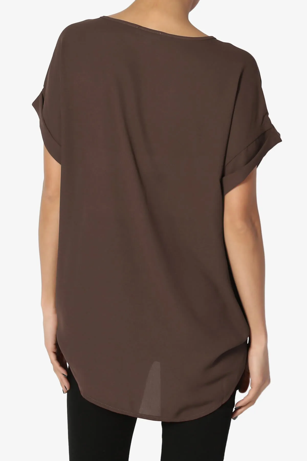 Juliette Boat Neck Chiffon Top
