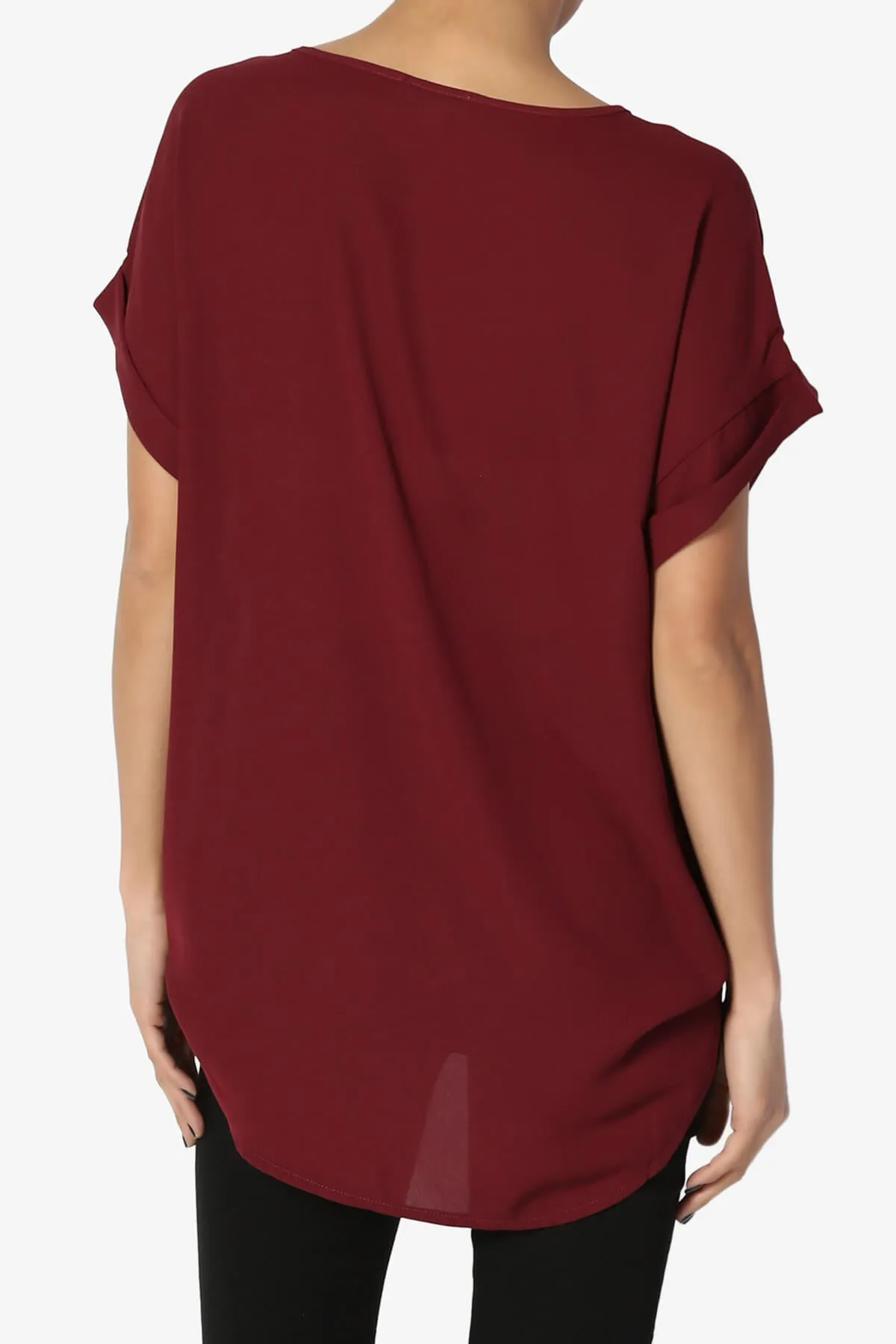 Juliette Boat Neck Chiffon Top