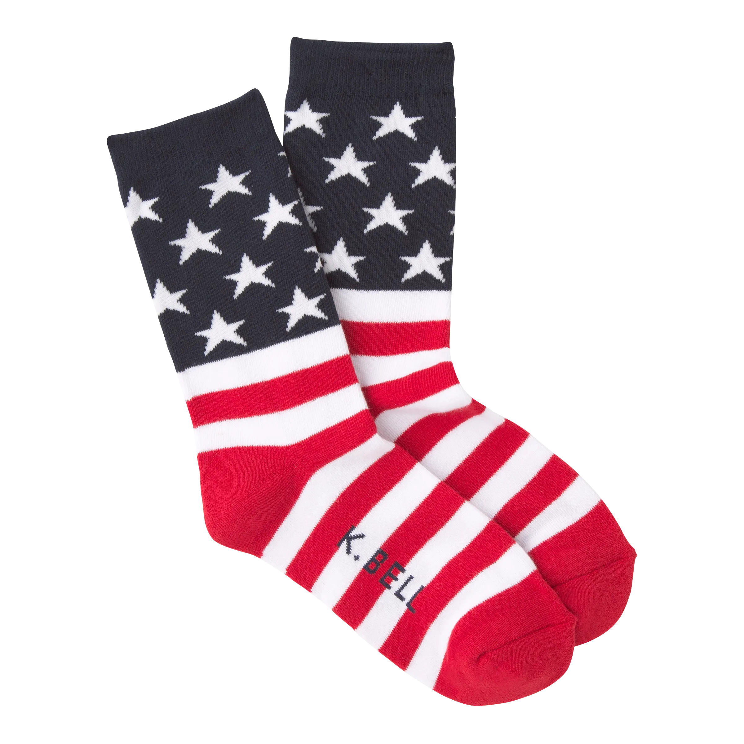 K.Bell Women's American Made Flag Crew Sock