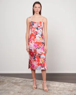 kenzie dress - japanese floral red