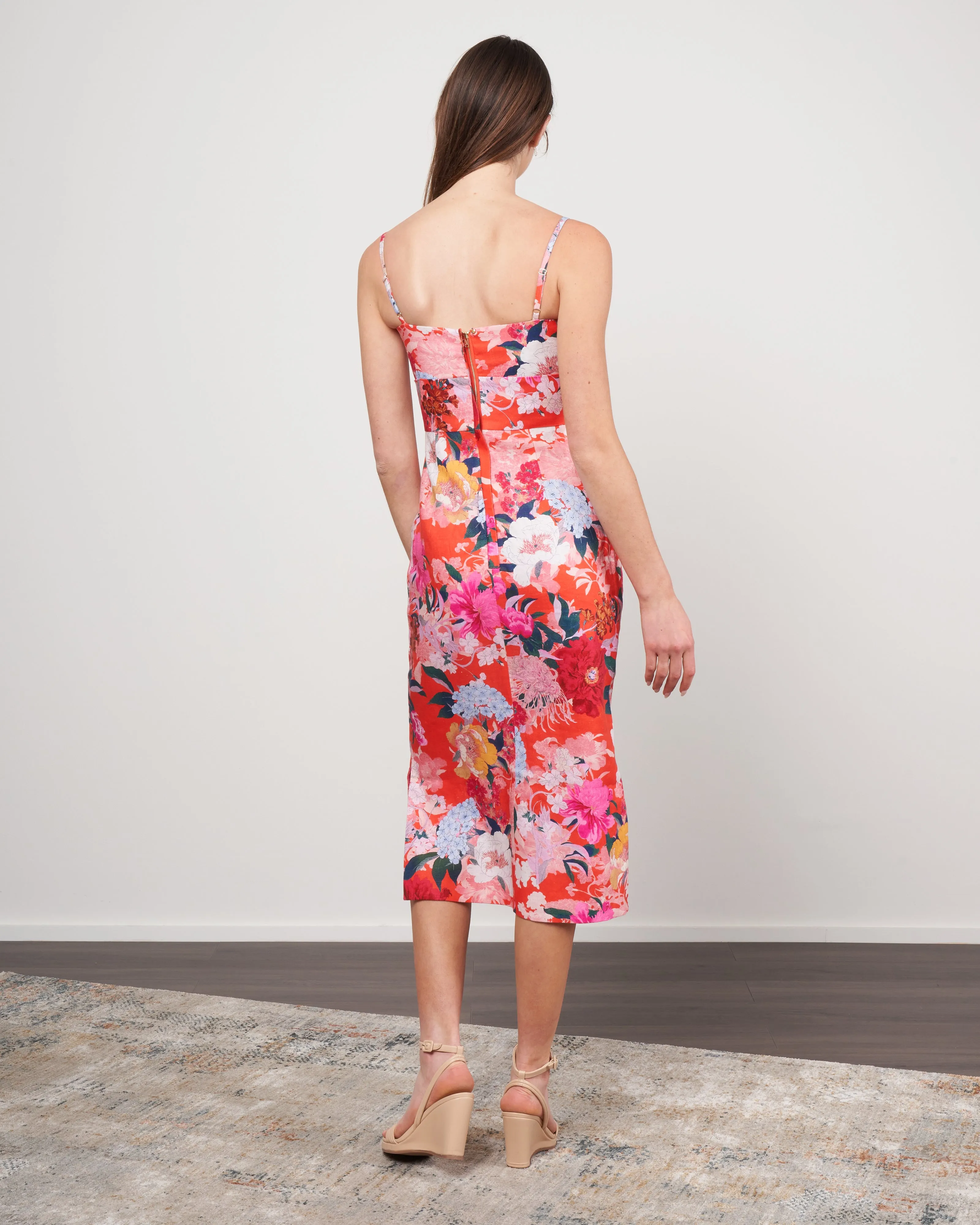 kenzie dress - japanese floral red