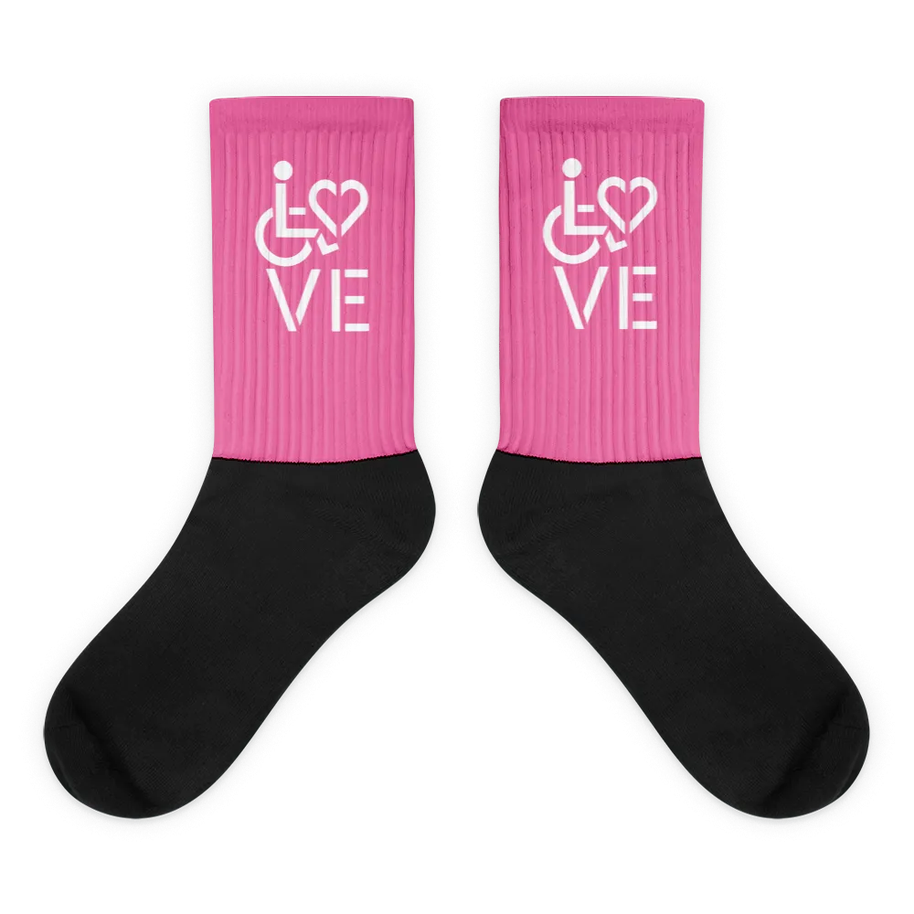 Love (for the Special Needs Community) Pink Socks
