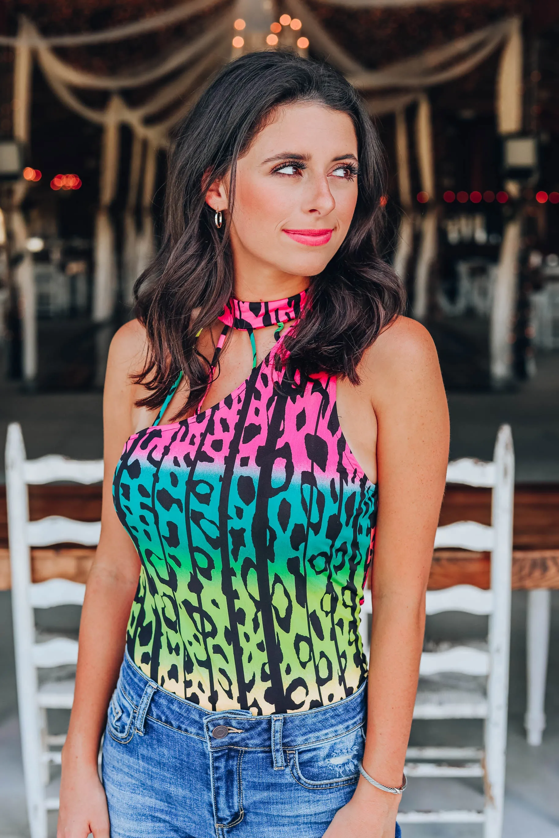 Lushes Leopard Bodysuit - Multi