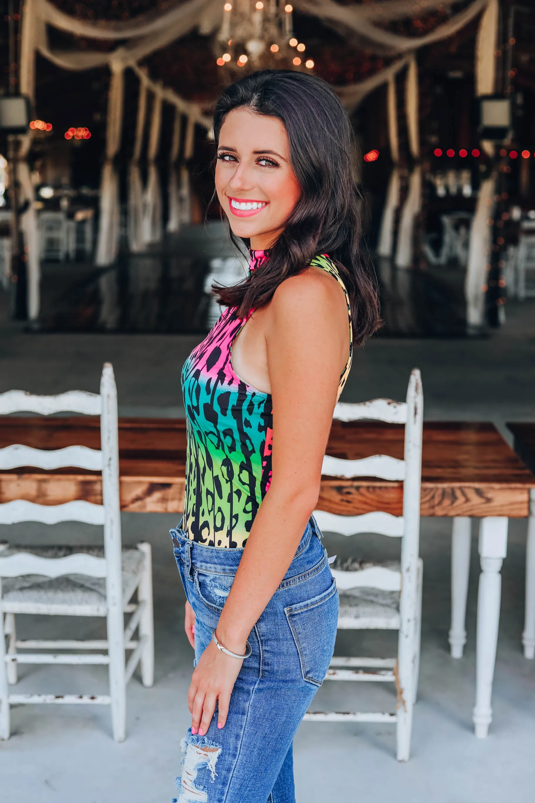 Lushes Leopard Bodysuit - Multi