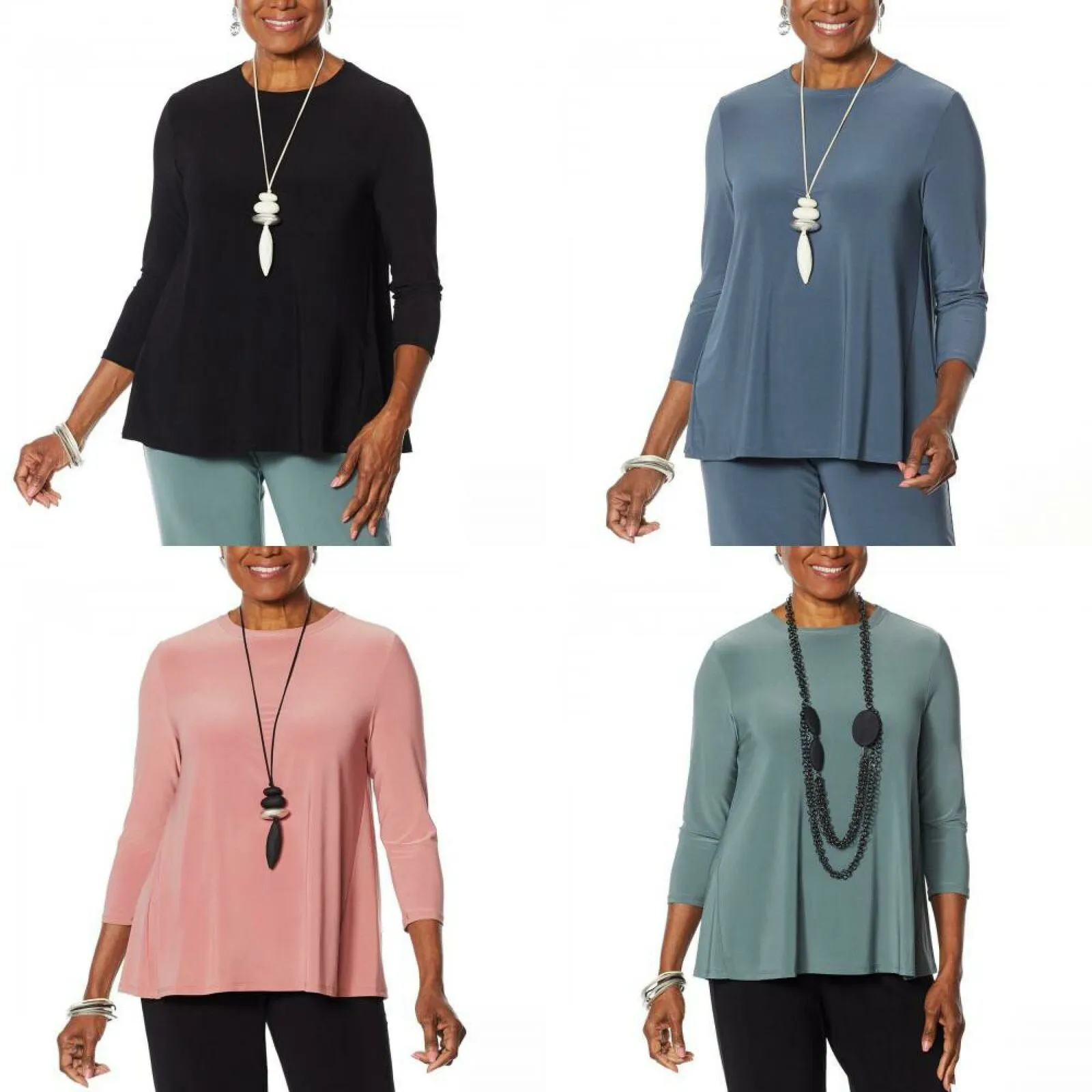 MarlaWynne Women's Flowy Butterfly Tee With 3/4 Sleeves