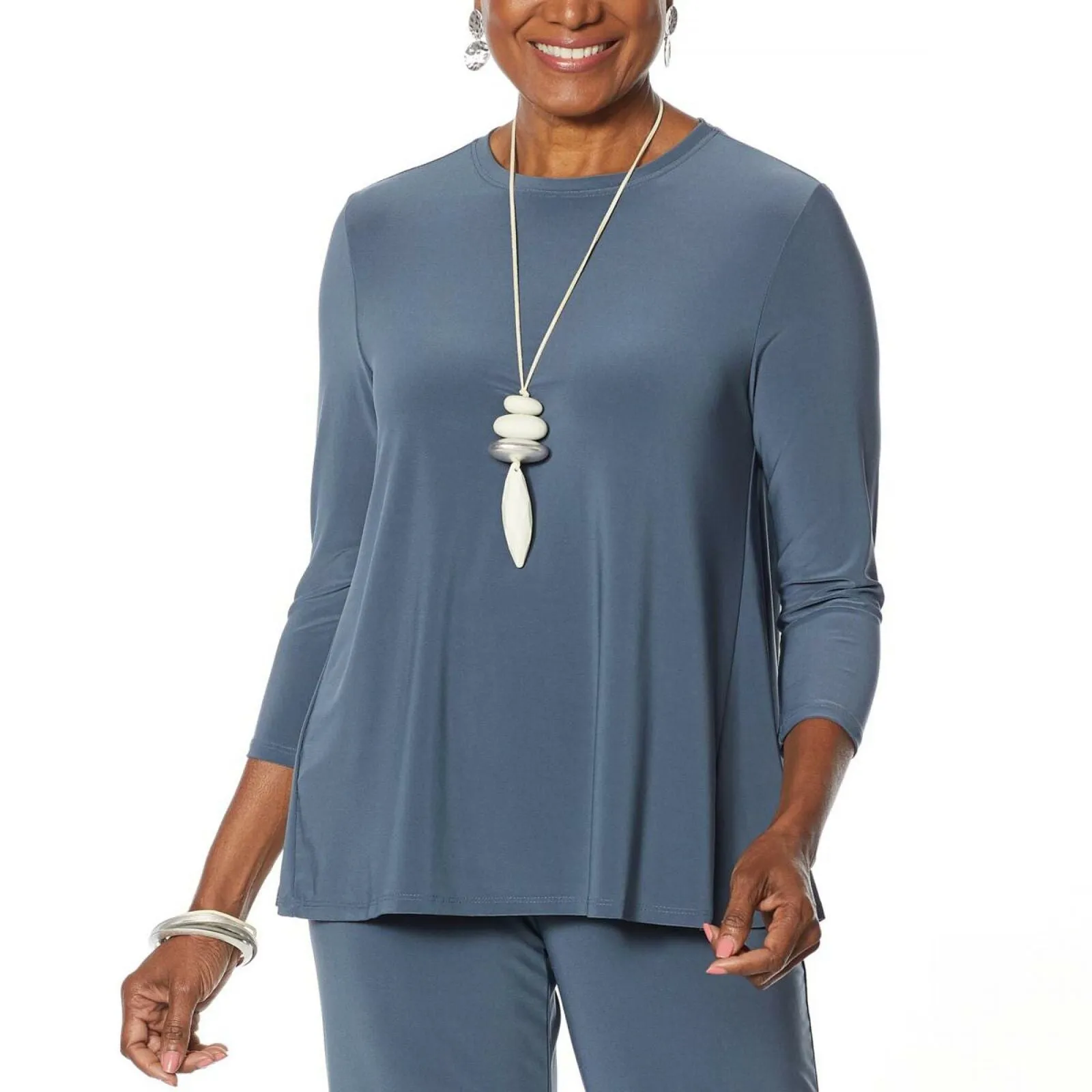 MarlaWynne Women's Flowy Butterfly Tee With 3/4 Sleeves