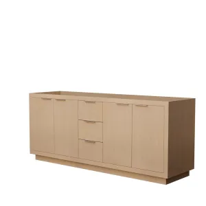 Maroni 80 Inch Double Bathroom Vanity in Light Straw
