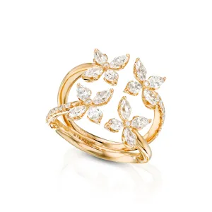 Marquise Diamond Flower Ring