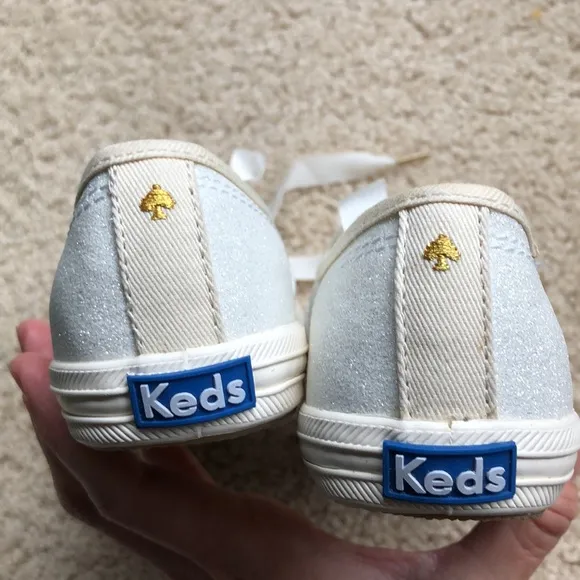 Meds for Kate spade white glitter sneakers