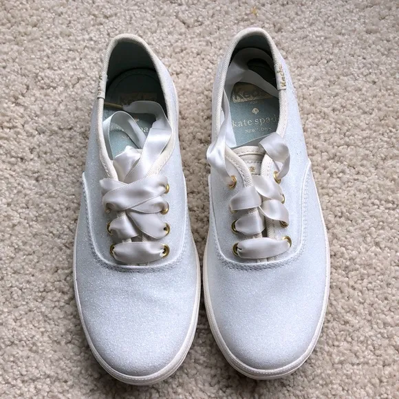 Meds for Kate spade white glitter sneakers