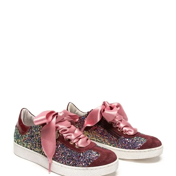 Monnalisa Girls sneakers with glitter details size 27 (10 US)