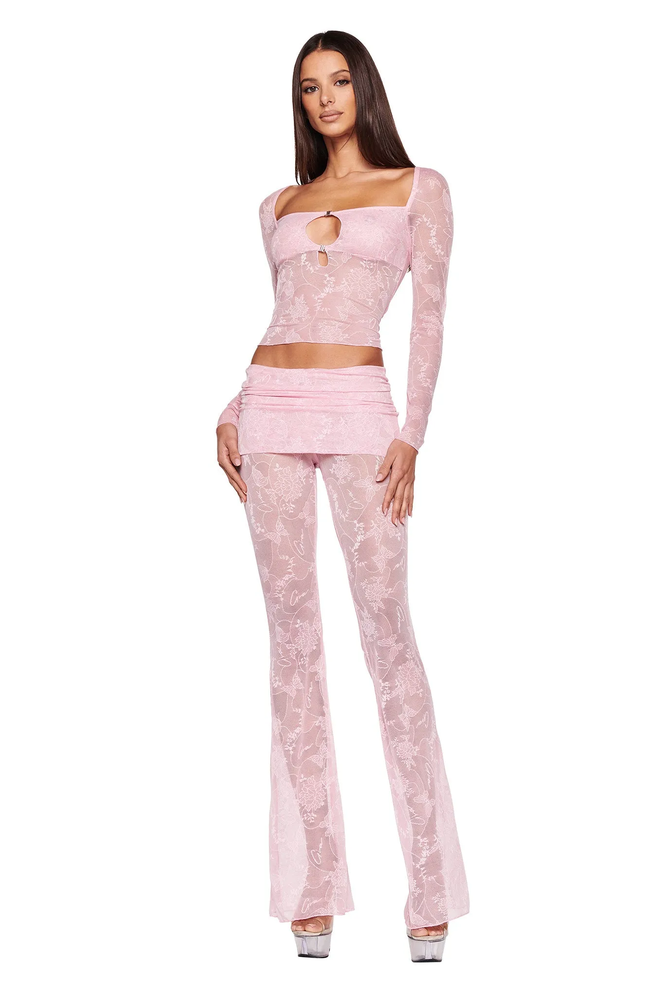 NALLIAH PANT - PINK : LACE