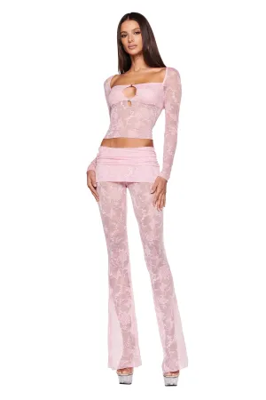NALLIAH PANT - PINK : LACE
