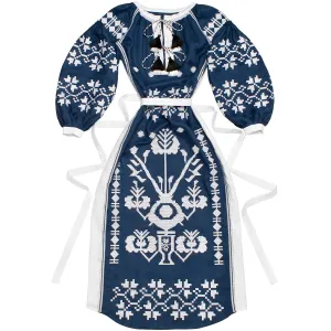 Navy blue Kaftan in Ethnic style