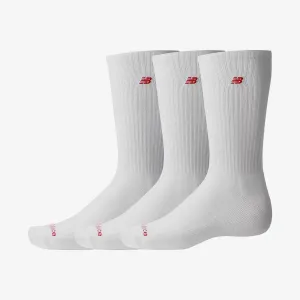 NB Patch Logo Crew Socks (3 Pairs) - White