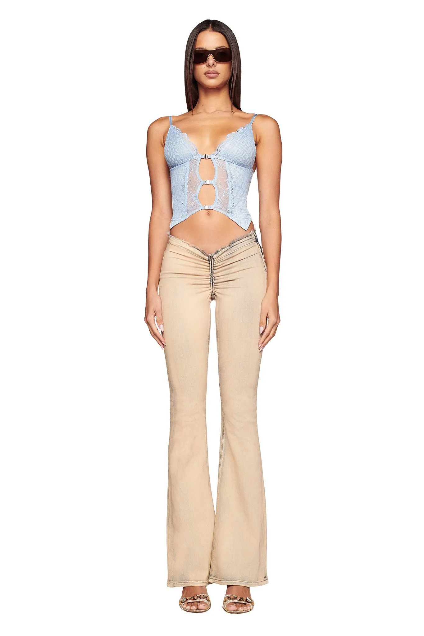 NEAVAH DENIM PANT - NEUTRAL : TAN