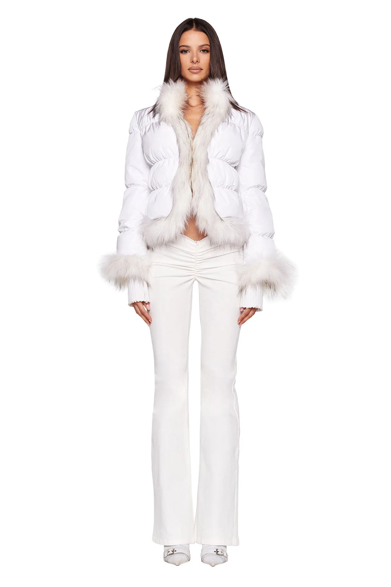 NEAVAH DENIM PANT - WHITE
