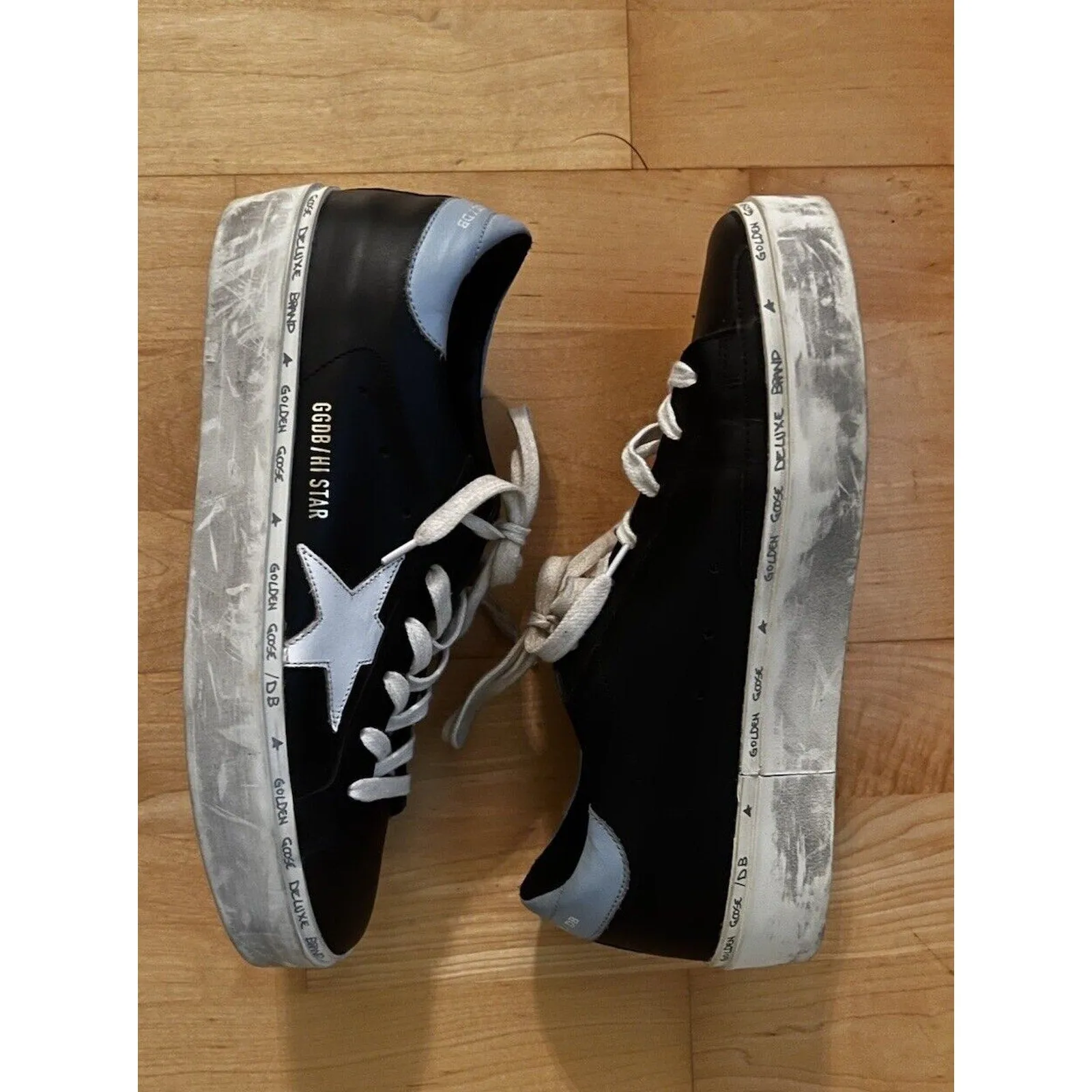 NEW Golden Goose Women's Low-Cut Sneakers Black HI STAR Size 8 US (38 EU)