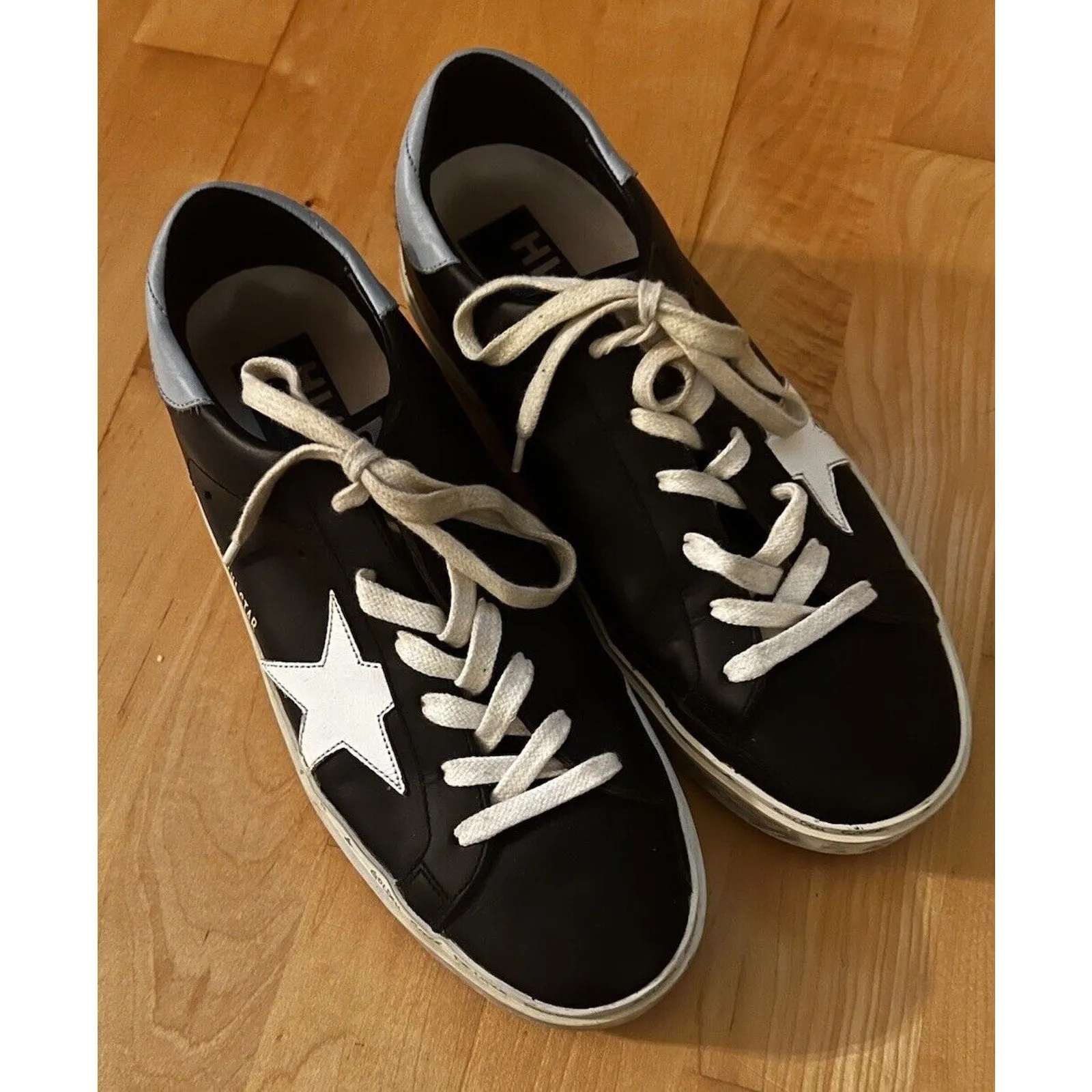 NEW Golden Goose Women's Low-Cut Sneakers Black HI STAR Size 8 US (38 EU)