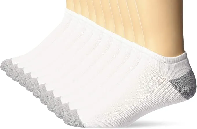 New in package! Men's Amazon Essentials 10 Pair cushioned low cut socks, shoe Sz 6-12!