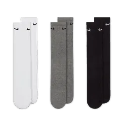 NIKE EVERYDAY CUSHIONED CREW SOCKS 3 PACK - MULTI