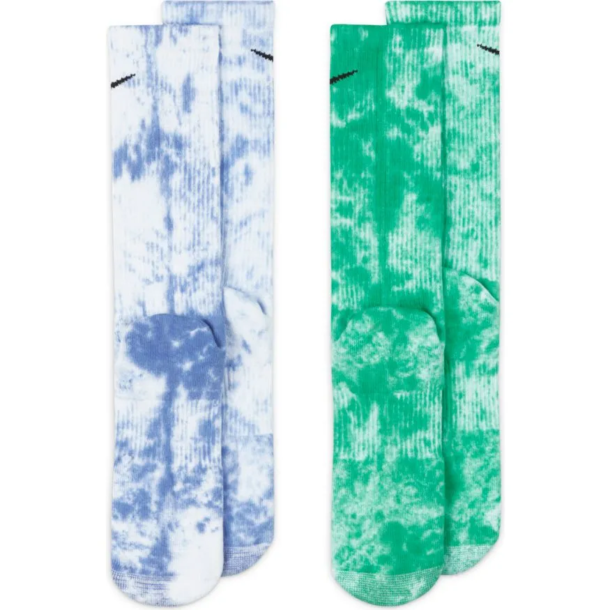 Nike Everyday Plus Cushioned Tie-Dye Crew Socks (2 Pairs)
