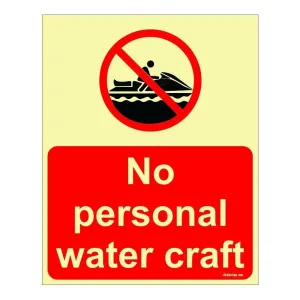 No Personal water craft Aqua Safety Sign Board