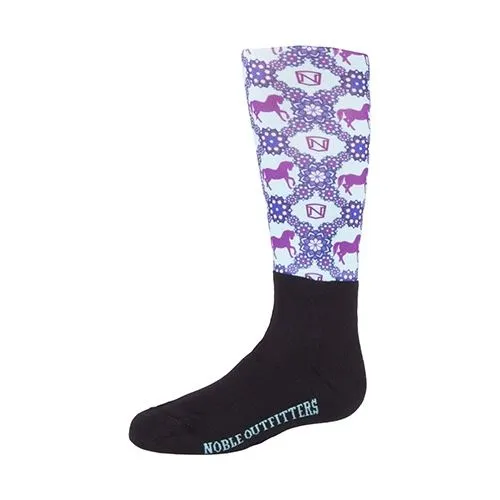 Noble Outfitters Girls Printed Peddies - Over The Calf