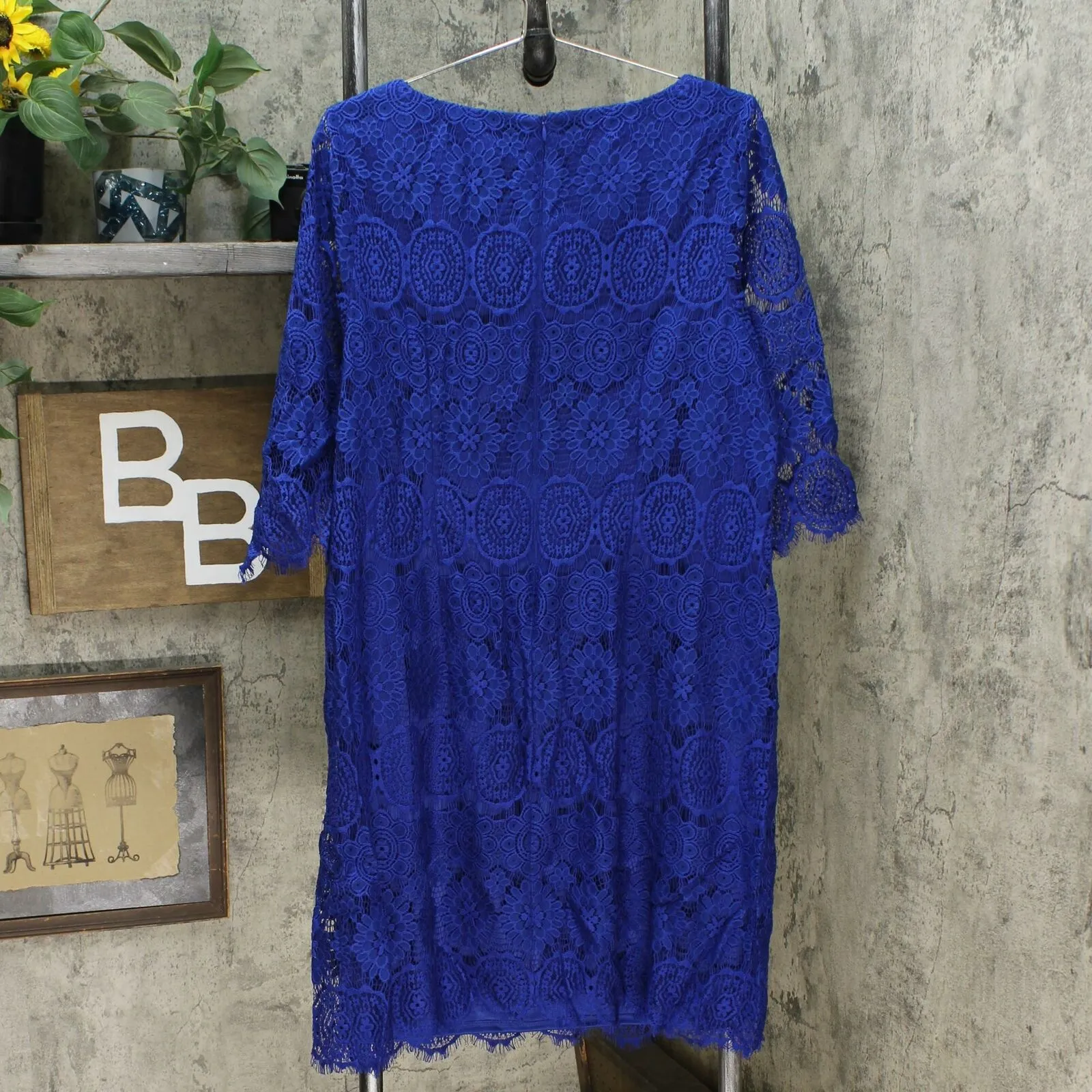 NWT Jessica Howard Womens Plus Size Lace Shift Dress. JH9W3415 22W