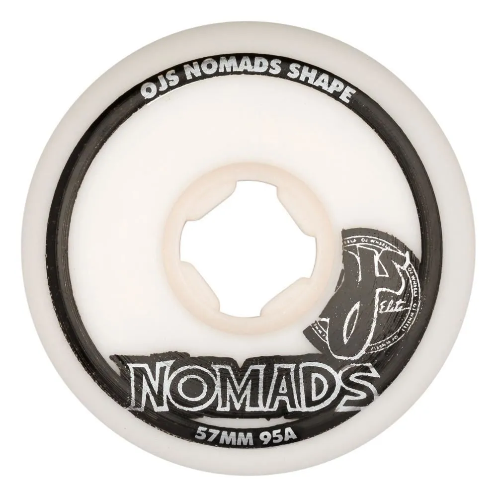 OJ Elite Skateboard Wheels Nomads 95a - Black / White