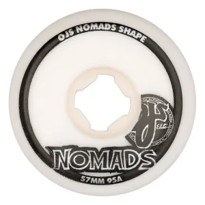 OJ Elite Skateboard Wheels Nomads 95a - Black / White