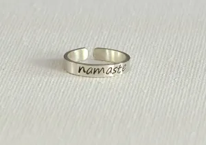 OM Toe Ring in Sterling Silver