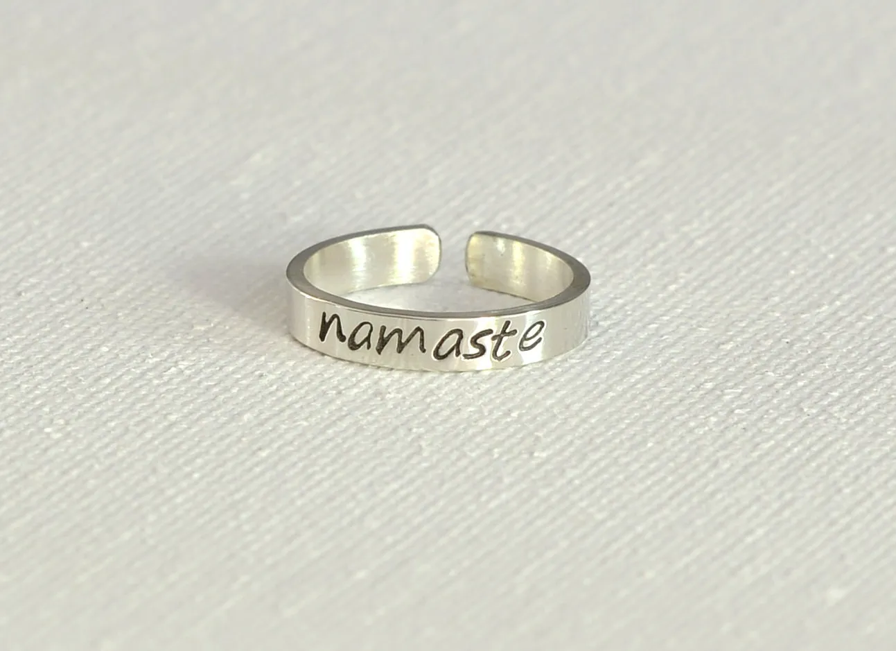 OM Toe Ring in Sterling Silver