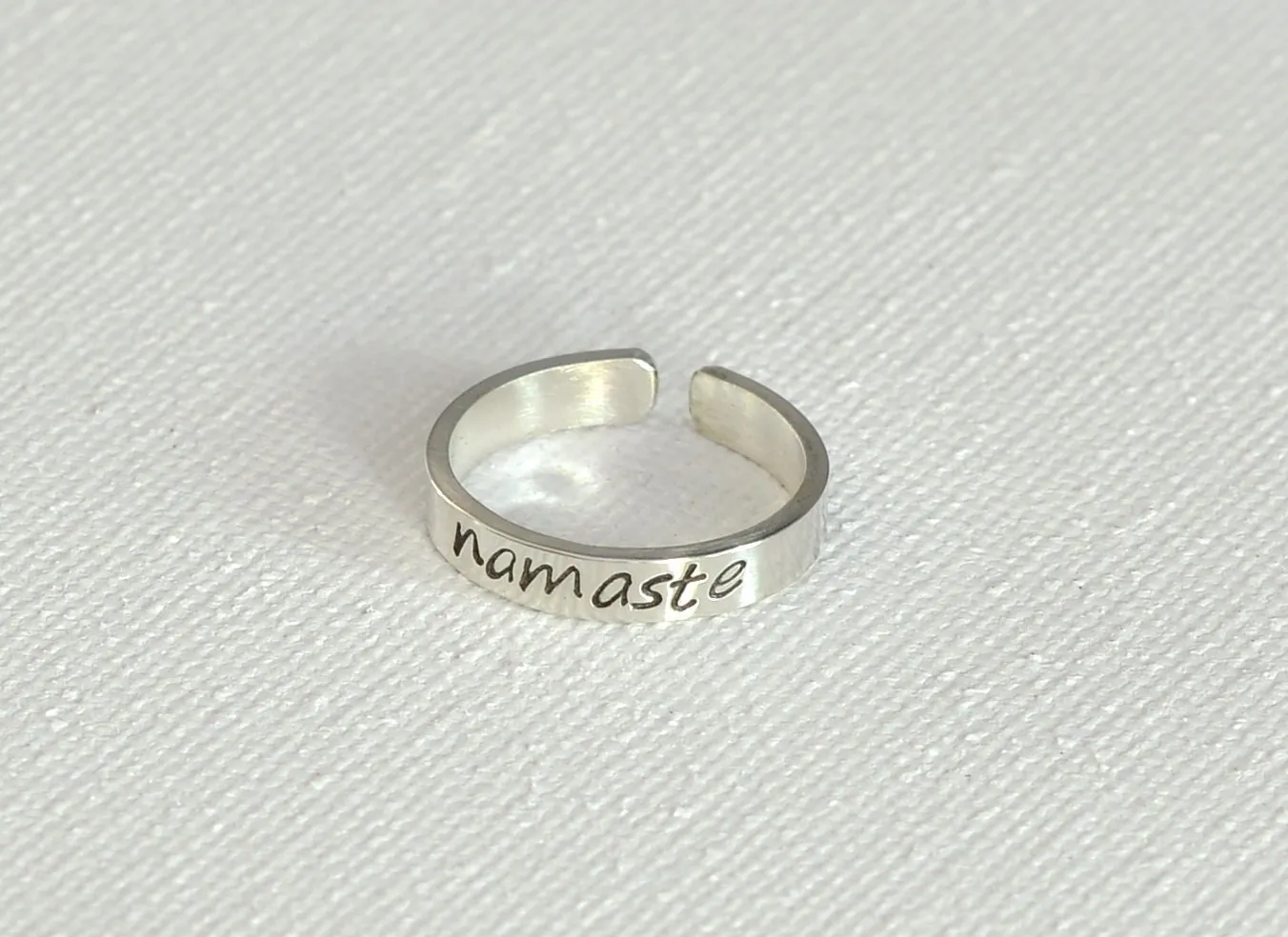 OM Toe Ring in Sterling Silver