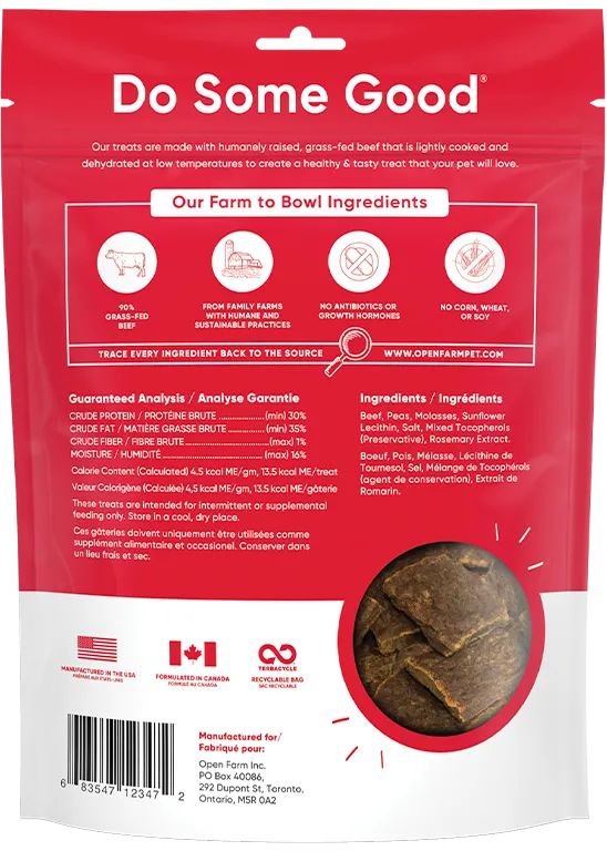 Open Farm Dehydrated Beef Dog Treats