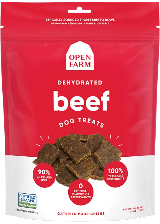 Open Farm Dehydrated Beef Dog Treats