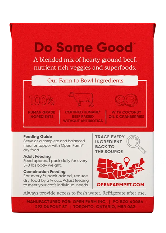 Open Farm Grass-Fed Beef Rustic Blend Wet Cat Food