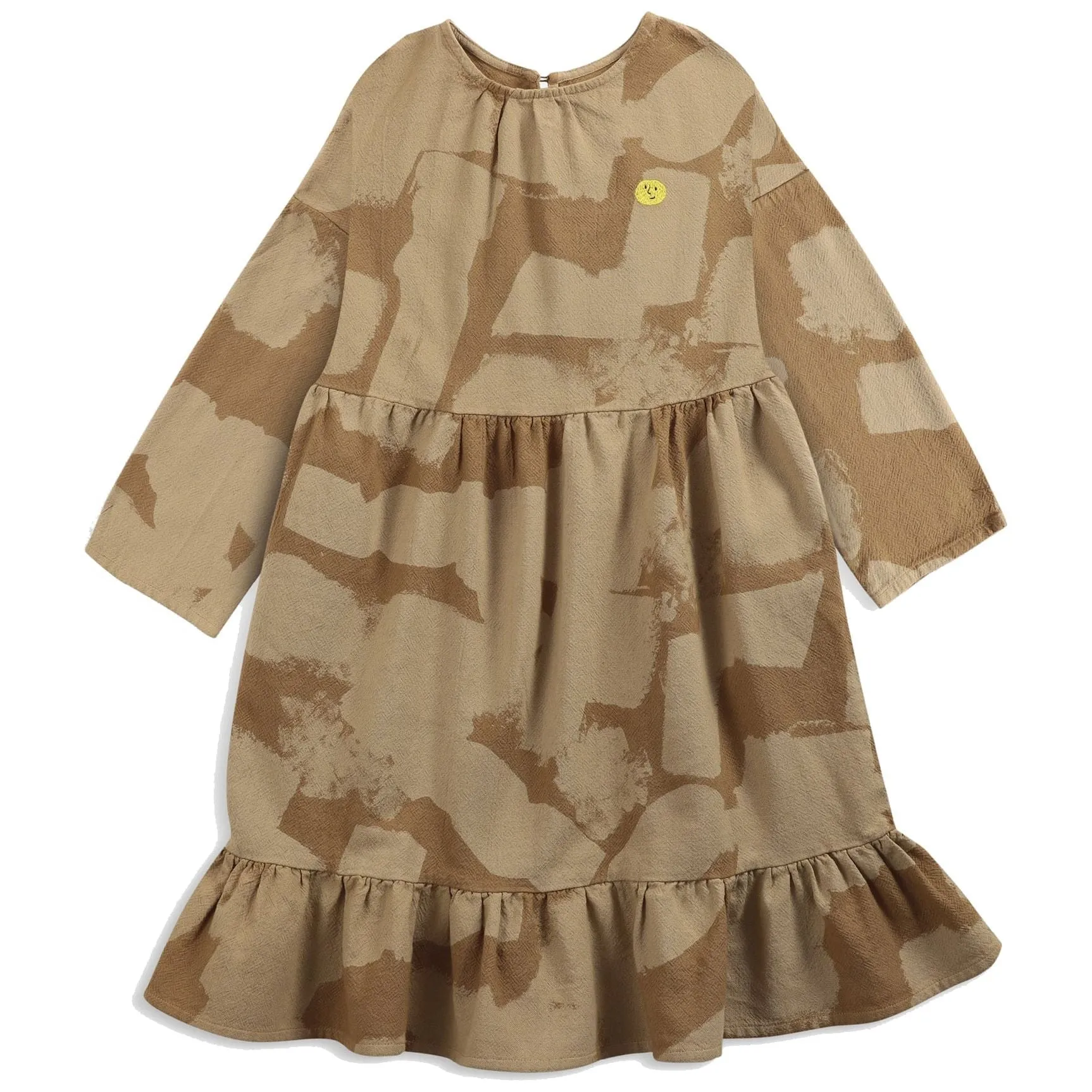 Painting All Over Woven Midi Dress