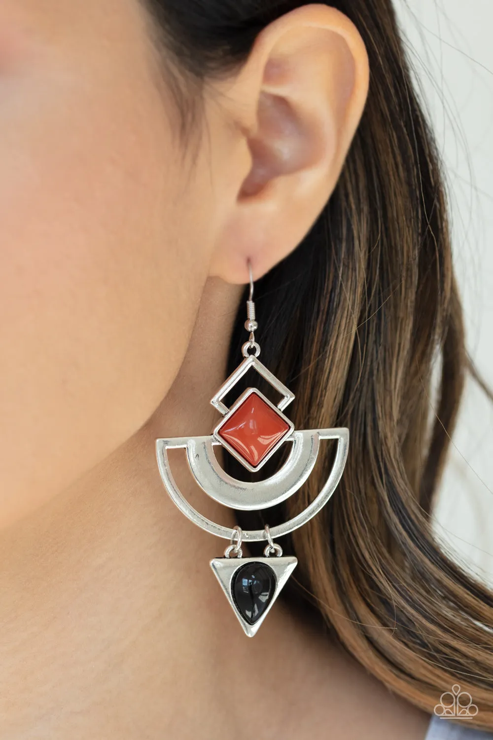 Paparazzi Geo Gypsy - Multi Earrings