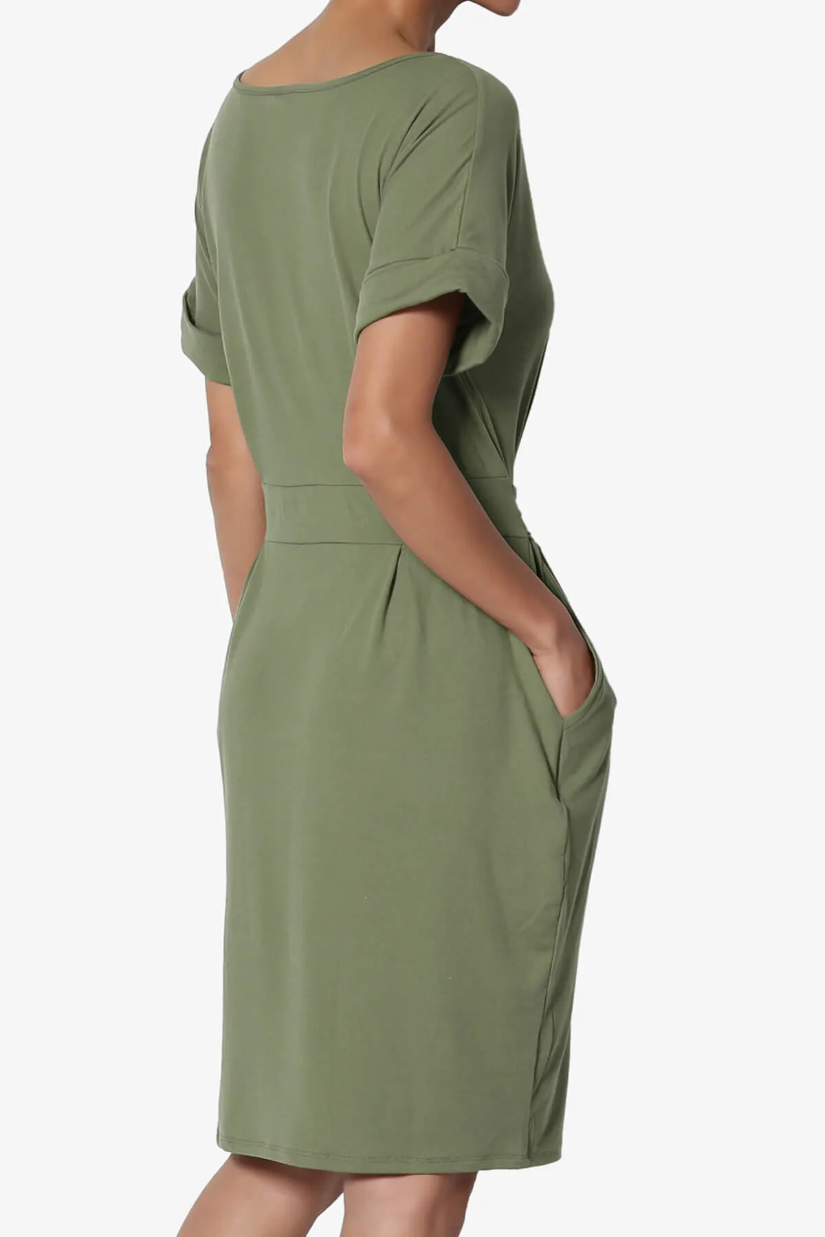 Pennie Tie Waist DTY Jersey Dress PLUS