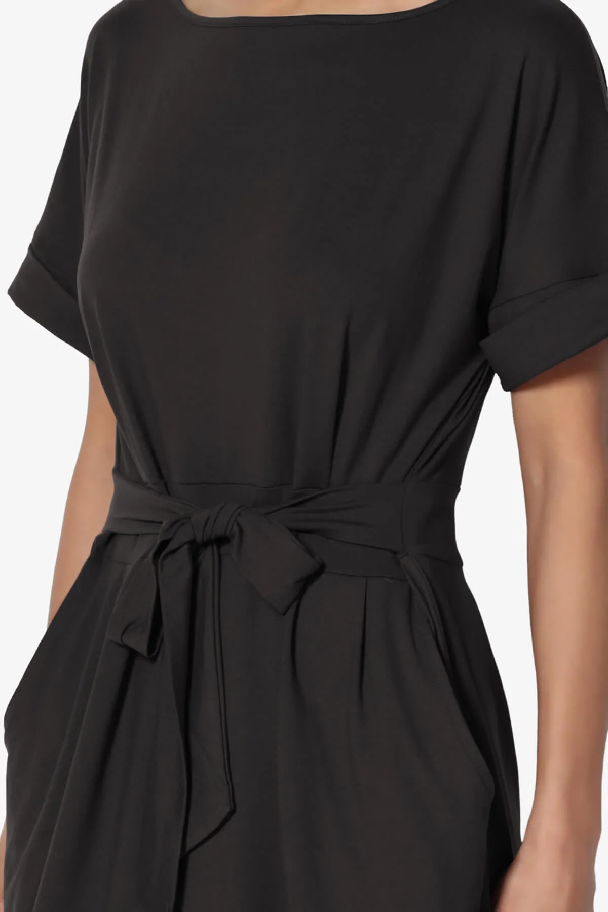 Pennie Tie Waist DTY Jersey Dress PLUS