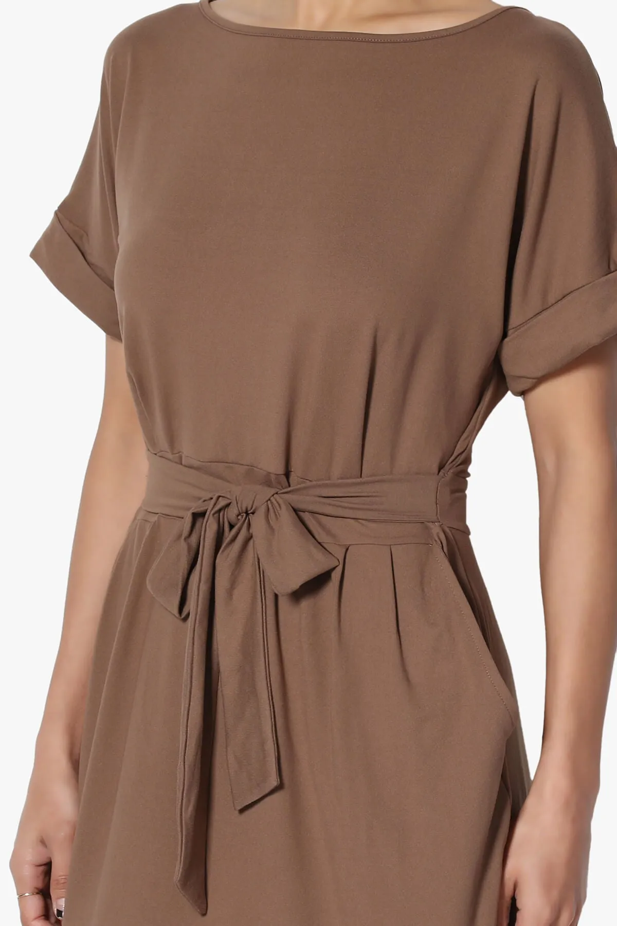 Pennie Tie Waist DTY Jersey Dress PLUS